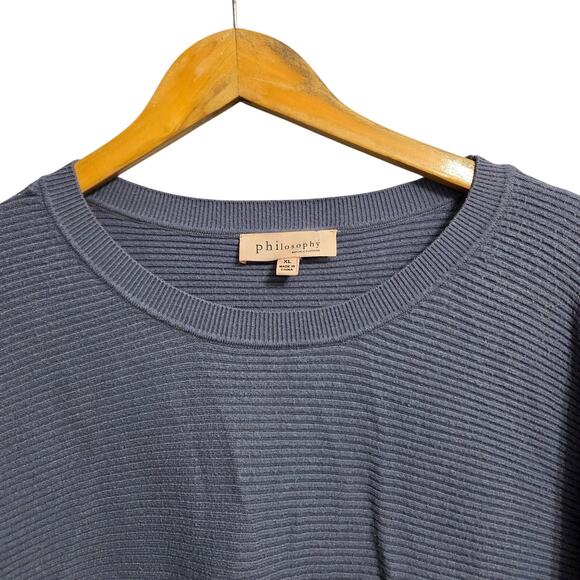 Philosophy Republic Clothing Woman's Blue Sweater Zips On Sleeves Size XL - Picture 5 of 8